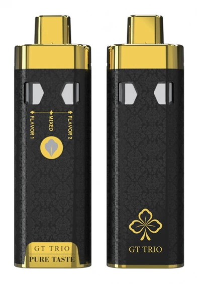 Dubbel tank 2ml engångs levande harts 2 i 1 Delta Vape Pen