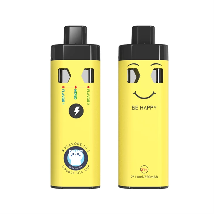 2 in 1 USA Ceramic Coil Dual Tank 2 Gram 4 Gram Thc Oil Disposable Cartridge Vaporizer Empty - 2ml Dual Tank And 2ml Dual Disposable Vape